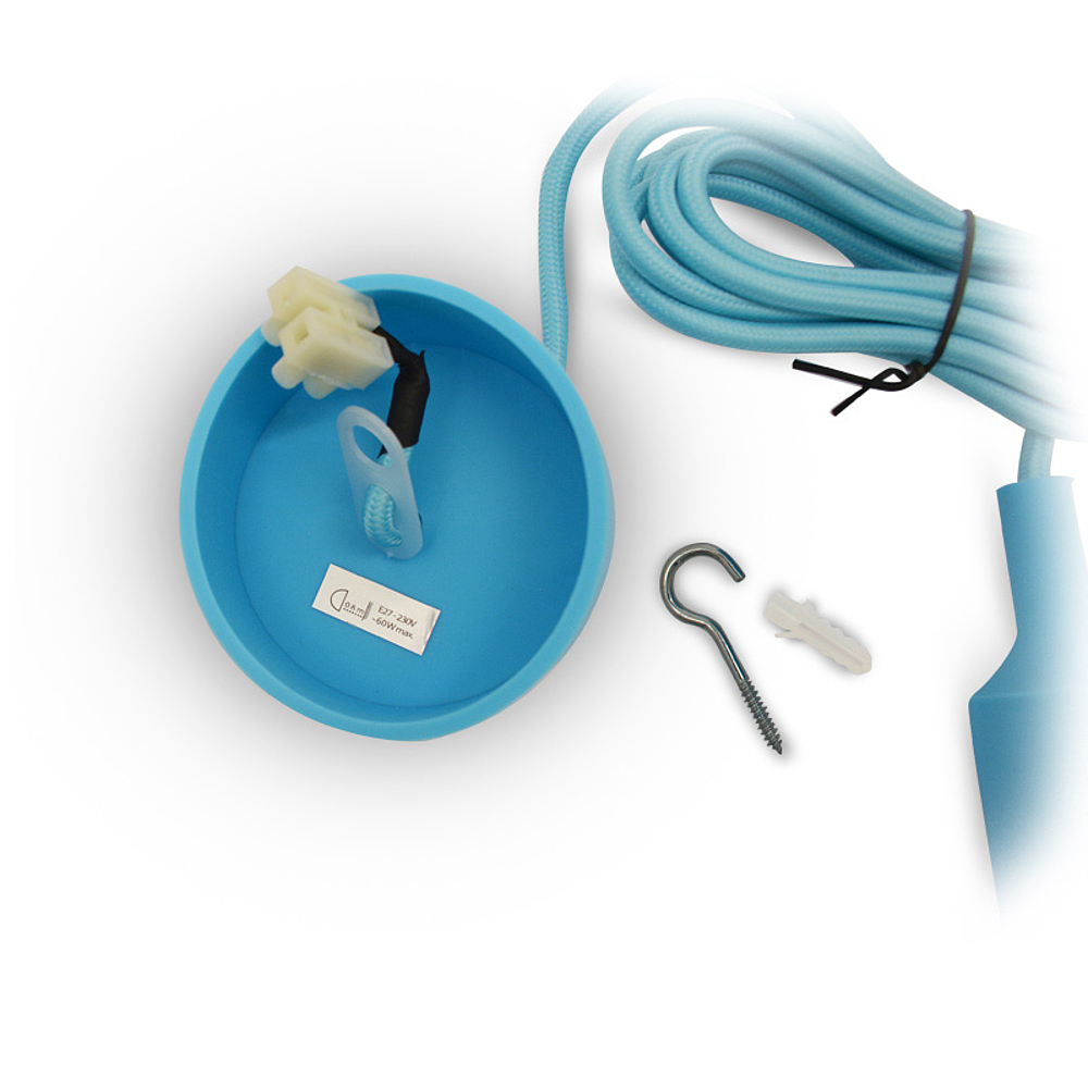 DOUILL E27 SILI + CABL 2M BLEU